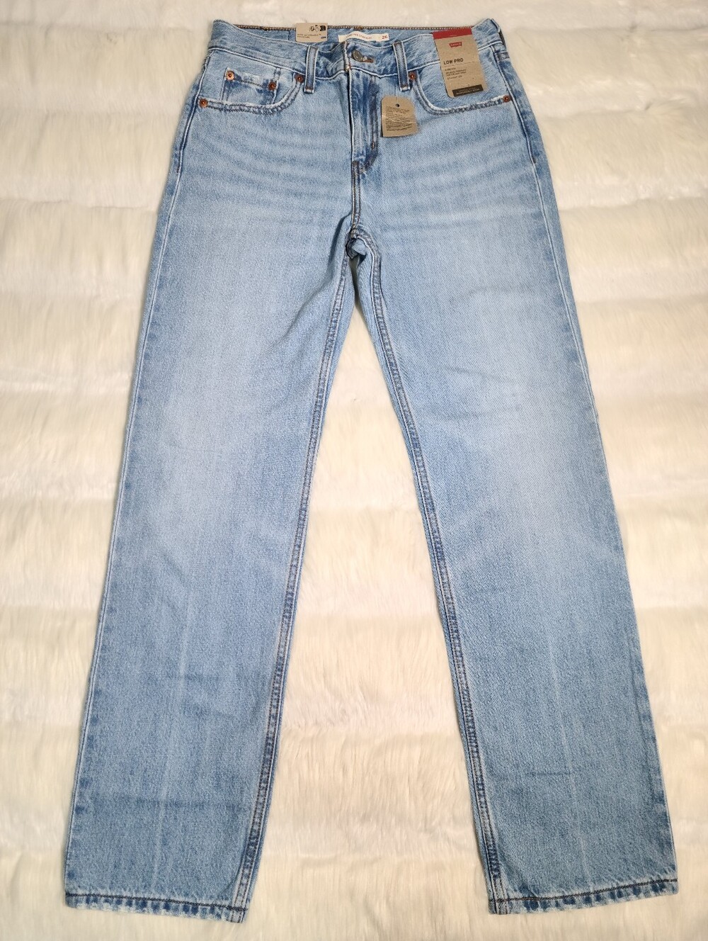 Levi's Low Straight Pro Jeans Blue Women 26x27 NEW
